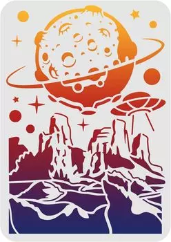 Пластиковые трафареты Beebeecraft с луной и звездами