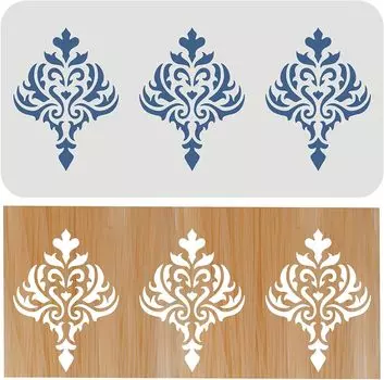 Пластиковые трафареты Дамасский узор Beebeecraft