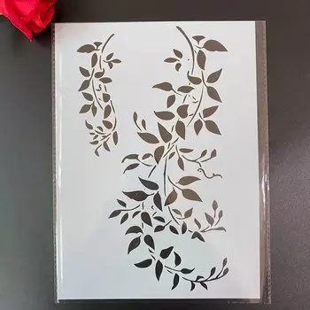 Пластиковые трафареты дерево лоза листья А4