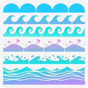 Пластиковые трафареты для рисования Beebeecraft 6 шт.