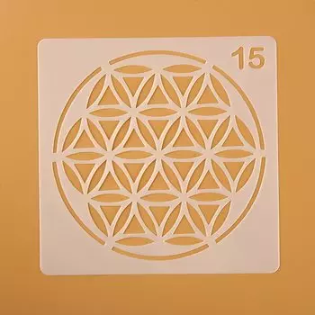 Пластиковые трафареты Мандала 13*13 см