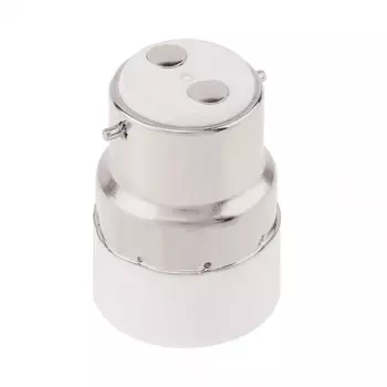 Пластиковый адаптер патрона B22 на E14