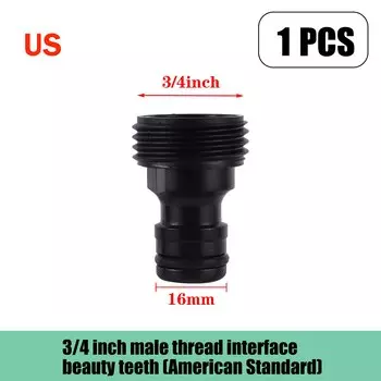 Пластиковый клапан с быстрыми соединениями для шлангов 3/4 дюйма, внутренняя резьба 3/4 дюйма, наружная резьба, орошение, Полив сада, продление трубки, адаптер, переключатель