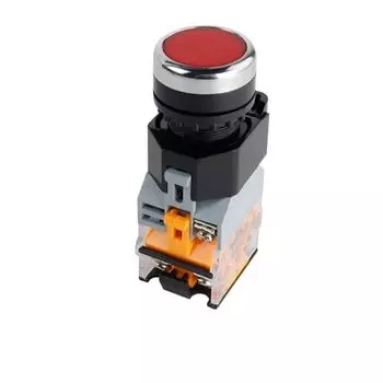Яркий/ серебристый контактный кнопочный переключатель 22 мм с подсветильник кой ВКЛ./ВЫКЛ., мгновенный/фиксатор, 220 В, 24 В светодиодный ные индикаторы