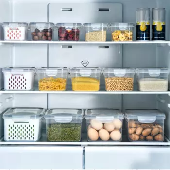Пластиковый набор из трех предметов для четких продуктов, ящик для хранения еды в микроволновой печи, кухонный холодильник, специальный ящик для слива фруктов и овощей