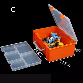 Пластиковая коробка для хранения инструментов, органайзер для шитья, 1 + 5 ячеек, чехол для хранения ювелирных изделий и электронных деталей