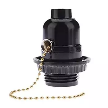 Пластиковый патрон E27 с выключателем IWHD 10 шт