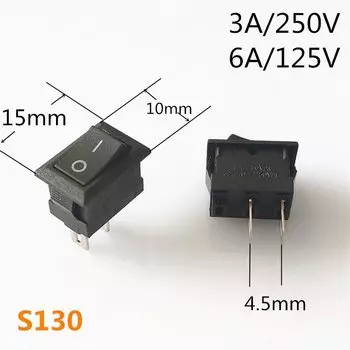 Пластиковый переключатель Pixiuonline SPST KCD 3PIN 6PIN 16A/250V