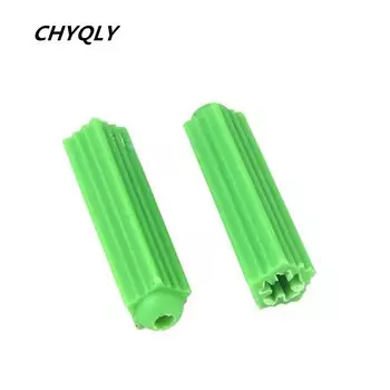 Пластиковый расширительный винт M6 M8, резиновая заглушка, расширительный анкер, внутренний расширительный болт, зеленая нейлоновая настенная Расширительная заглушка