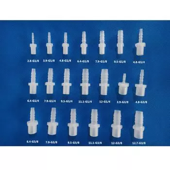 Пластиковый штуцер CNWIKIYA для труб 1/8 1/4 3/8 BSP