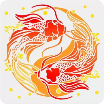 Пластиковый трафарет для рисования "Инь Ян" Beebeecraft