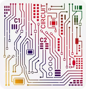 Пластиковый трафарет для рисования печатной платы Beebeecraft 30x30 см