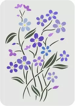 Пластиковый трафарет "Forget-Me-Not" для рисования
