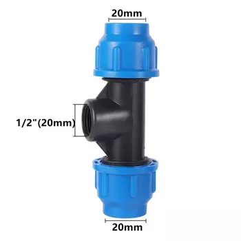 Пластиковый тройник для труб Adhere To Fly DN20 DN25 DN32 1/2" 3/4" 1"