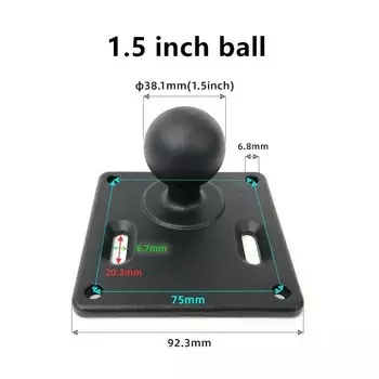 Пластина VESA 75x75 мм с шаром и размером C, 1,5 дюйма, для автомобильного крепления