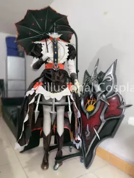 Платье для косплея LOL Leona, костюм для вечеринки, зонтик, костюм на Хэллоуин, размер на заказ