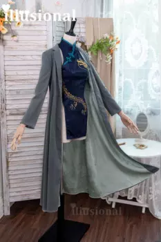 Платье для косплея предполагаки голубого архива kisaki, платье чонсам, Женский Игровой костюм, размер на заказ