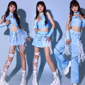 Платье Gogo, синие костюмы для джазовых танцев, сценические костюмы, одежда для рейва, одежда для бара, Ds, женский костюм для вечеринки, сексуальные ведущие танцоры