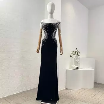 Платье макси без рукавов Black Diamonds