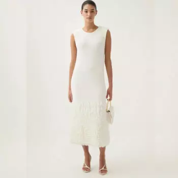 Платье миди со складками из джерси по индивидуальному заказу, прямое платье с круглым вырезом, платье миди на заказ