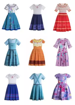 Платье Mirabel, платья в стиле Энканто, костюм для косплея Долорес мадригал, костюм для Энканто, наряды, костюмы на Хэллоуин, карнавальный костюм