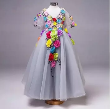 Платье принцессы с цветами для маленьких девочек, летние платья для девочек, повседневная школьная одежда для малышей, платье для девочек, одежда для девочек