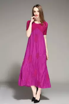 Платье с коротким рукавом, хлопковая длинная юбка, летнее женское платье с плиссированной юбкой на бретельках