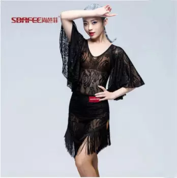 Платье женское для латинских танцев, пикантная бальная рубашка для танго, латинская рубашка, юбка, танцевальная одежда, костюмы для девушек