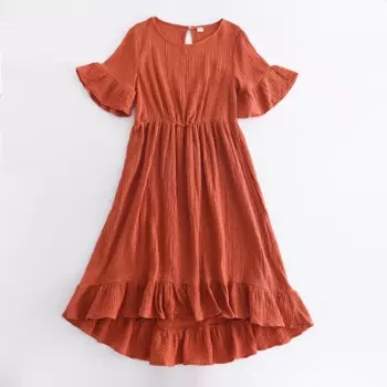 Платья для беременных женщин в послеродовом стиле, Летние повседневные однотонные наряды, женская одежда для беременных женщин, элегантные костюмы с оборками, одежда