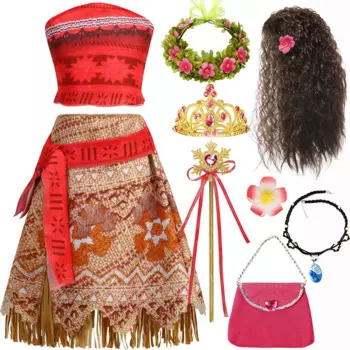 Платья для девочек Disney От 1 до 16 лет Moana, одежда для косплея Vaiana, платье принцессы, детский карнавальный костюм, летний Рождественский Костюм