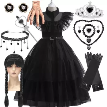 Платья для девочек Merlina Adam, трапециевидные юбки, платье, карнавальные костюмы для детей 2024, костюмы для девочек