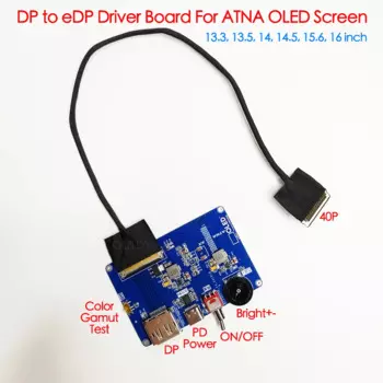 Плата драйвера DP-EVDP, светодиодный экран, 2K, 4K, 60 Гц, 120 Гц, 240 Гц, портативный дисплей, ноутбук, 40 контактов, 30 контактов, кабель EDP для Samsung OLED