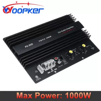 Плата усилителя Woopker PA-80D 1000 Вт, универсальный автомобильный усилитель мощности 12 В, Мощный Басовый сабвуфер, усилитель звука для автомобиля