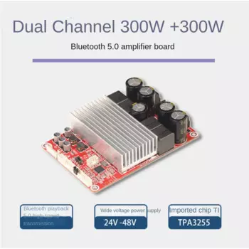 Плата усилителя звука для дома TPA3255, Bluetooth 5,0, 300 2,0, Вт, 2 канала, стерео