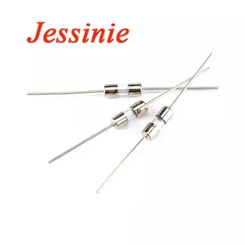 Плавкие предохранители Jessinie Glass Tube Fuse, 10 шт., 0.5A-5A, 250V