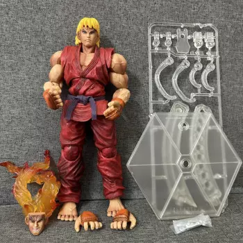 Play Arts Kai Street Fighter Ryu Фигурка Кен Акума Аниме Игровая фигурка Подвижная модель игрушки Кукла 22 СМ Рождественские подарки