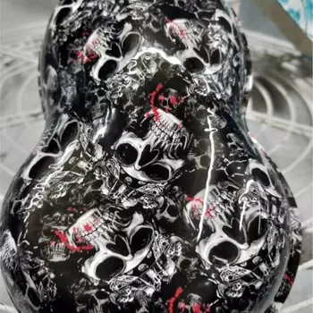 Пленка для водной печати, гидрографическая пленка с черепом шириной 0,5 м WDF1496