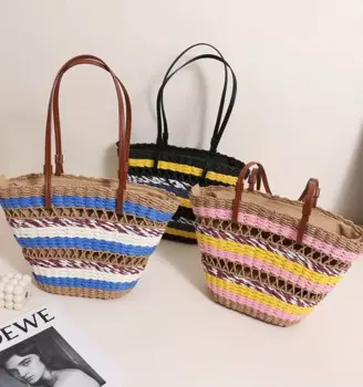 Плетеная корзина из травы и винограда, эстетические рюкзаки, женская сумка, женские сумки, женская сумка, роскошная Женская дорожная сумка, сумки