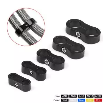 Плетеный резиновый зажим для шланга, алюминиевый анодированный разделитель линий, разделитель, комплект зажимов AN4 AN6 AN8 AN10 AN12