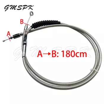 Плетеный трос сцепления 180 см из нержавеющей стали 130 см, набор тросов дроссельной заслонки для Harley Sportster 883 1200 Dyna Softail Heritage Road