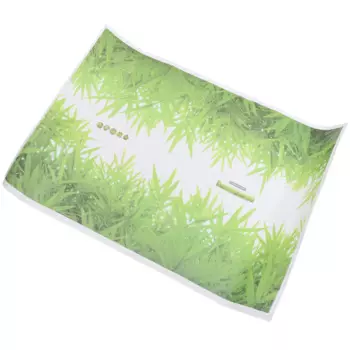 Плинтус, украшение, зеленая трава и листья бамбука, наклейки 695x50x01 см, обивка из ПВХ, обои