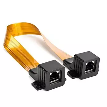 Плоский Cat5 RJ45 гнездовой разъем F, проходной Соединительный кабель для окон и дверей автомобиля, длина 30 см, фута