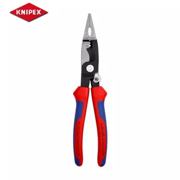 Плоскогубцы KNIPEX 13 92 200 для электрической установки, многокомпонентный захват для сгибания, удаления заусенцев, резки, зачистки кабеля