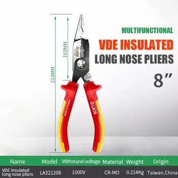 Плоскогубцы LAOA VDE изолированные
