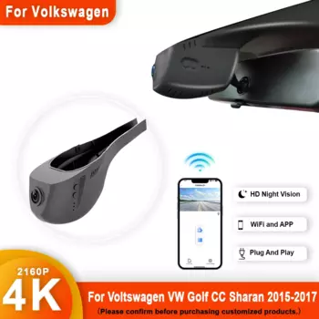 Plug and Play 4K HD WIFi Авто Видеорегистратор Видеорегистратор Видеорегистратор Для Voltswagen VW Golf CC Sharan 2015-2017 Drive DVR Камера