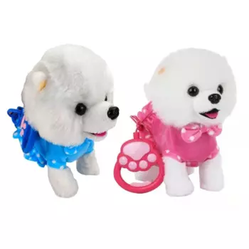 Плюшевая игрушка для собак для ребенка, учатся ползать на поводке, игрушка для щенков, интерактивная игрушка для пения и с