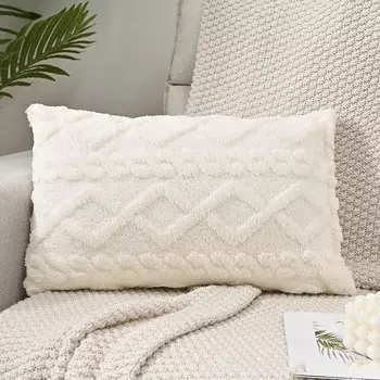 Плюшевая наволочка 3D ромб Polyester/Cotton