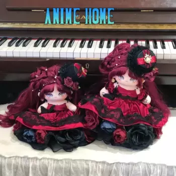 Plushie принцесса девушка красные волосы Лолита 20 см 28 см кукла игрушка плюшевое тело искусственная одежда косплей оригинальный друг подарок для детей