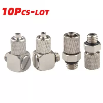 Пневматические фиттинги pc 4-M5 4 6 Thread M3 M4 M5 M6 BSP, быстроразъемные соединители для шлангов, никелированная медь