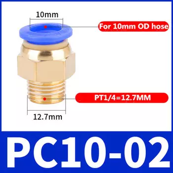 Пневматический быстросъёмный фитинг olevo pc 4-m5 4-M6 4-12 мм